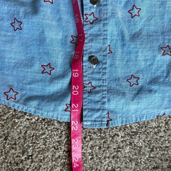 🧡 3/$15 - Cat & Jack Star Boys Button - Up Size Small 6/7 - Picture 4 of 7